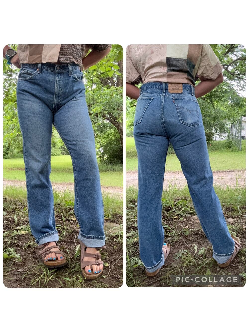 Vintage Levi's 505 Orange Tab Original Fit Straight Leg Zip Fly Blue Jean 36x34